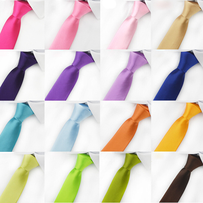 New Romario Manzini® Men's Traditional Solid Color Ties (55 colors)