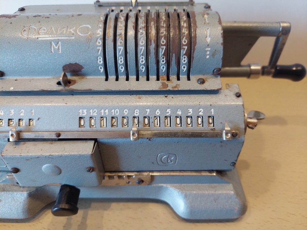 USSR Arithmometer Mechanical Calculator Felix. Soviet Original Adding Machine.