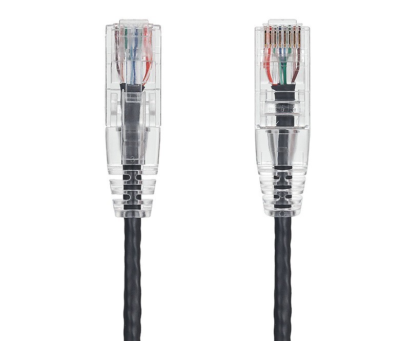 5ft Slim Cat6 28AWG UTP Ethernet Network Patch Cable Snagless, Black