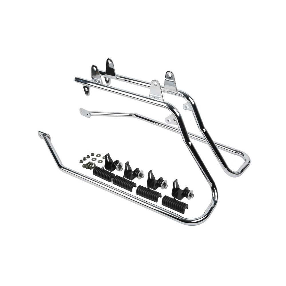 Saddlebag Saddle bag Conversion Brackets Set with Hardware For Harley Softail