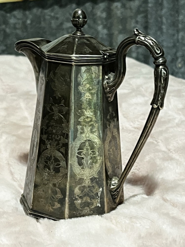 N. Harding Silver Syrup Pitcher