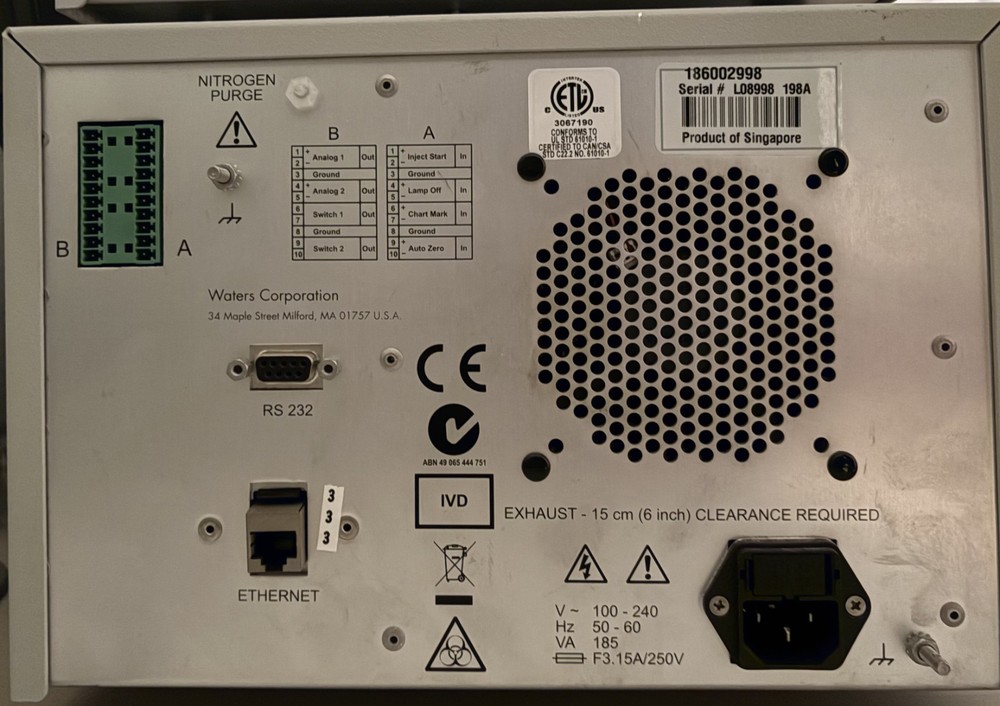 Waters HPLC System with e2695 Separations Module 2475 Fluorescence and 2998 PDA