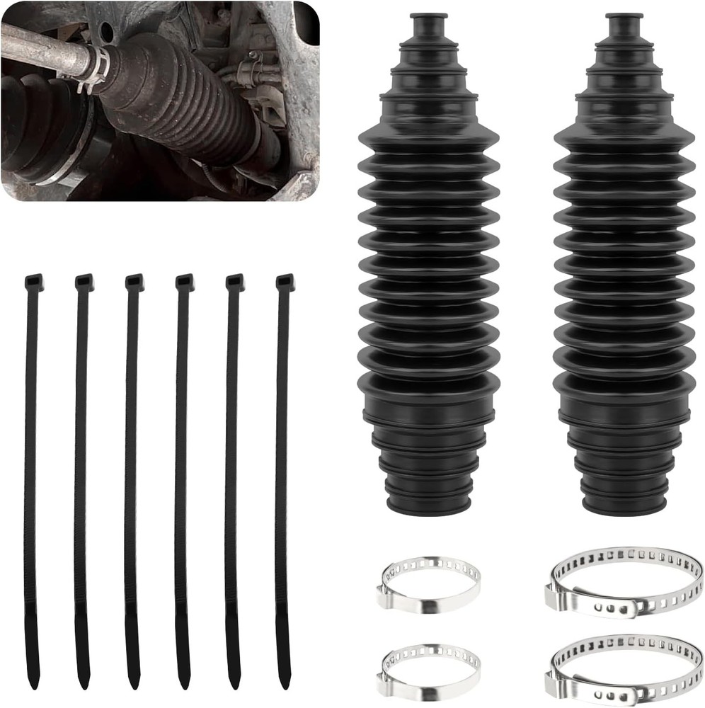 2PCS Inner Tie Rod Boot Kit,Multi-Size Adjutable Rack and Pinion Boot kit