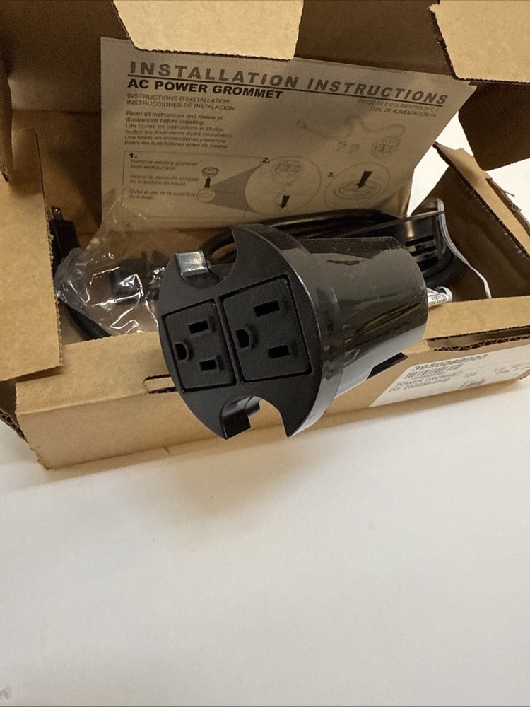 HON AC Power Hub 3" Diameter Black GRMTACX