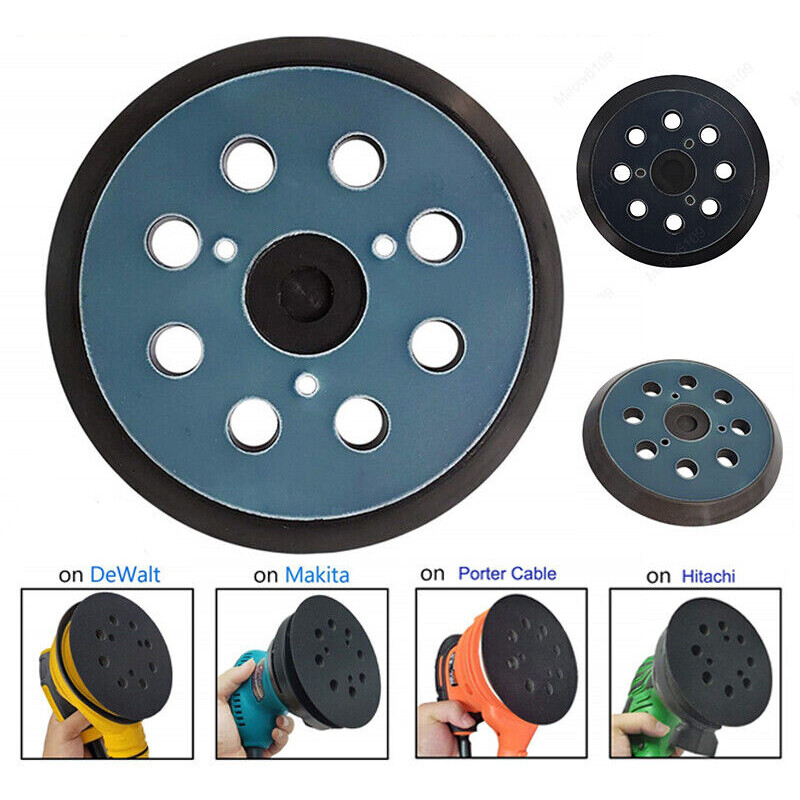2x 5" Orbital Sander Replacement Pad Hook Loop for Dewalt/Makita/Porter Cable