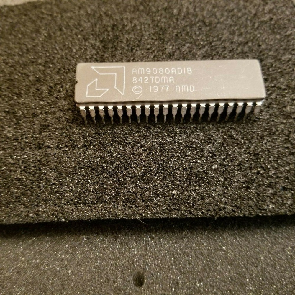 Vintage AMD AM9080 (8080) Microprocessor Ceramic DIP 40 IC Tested Working, USA