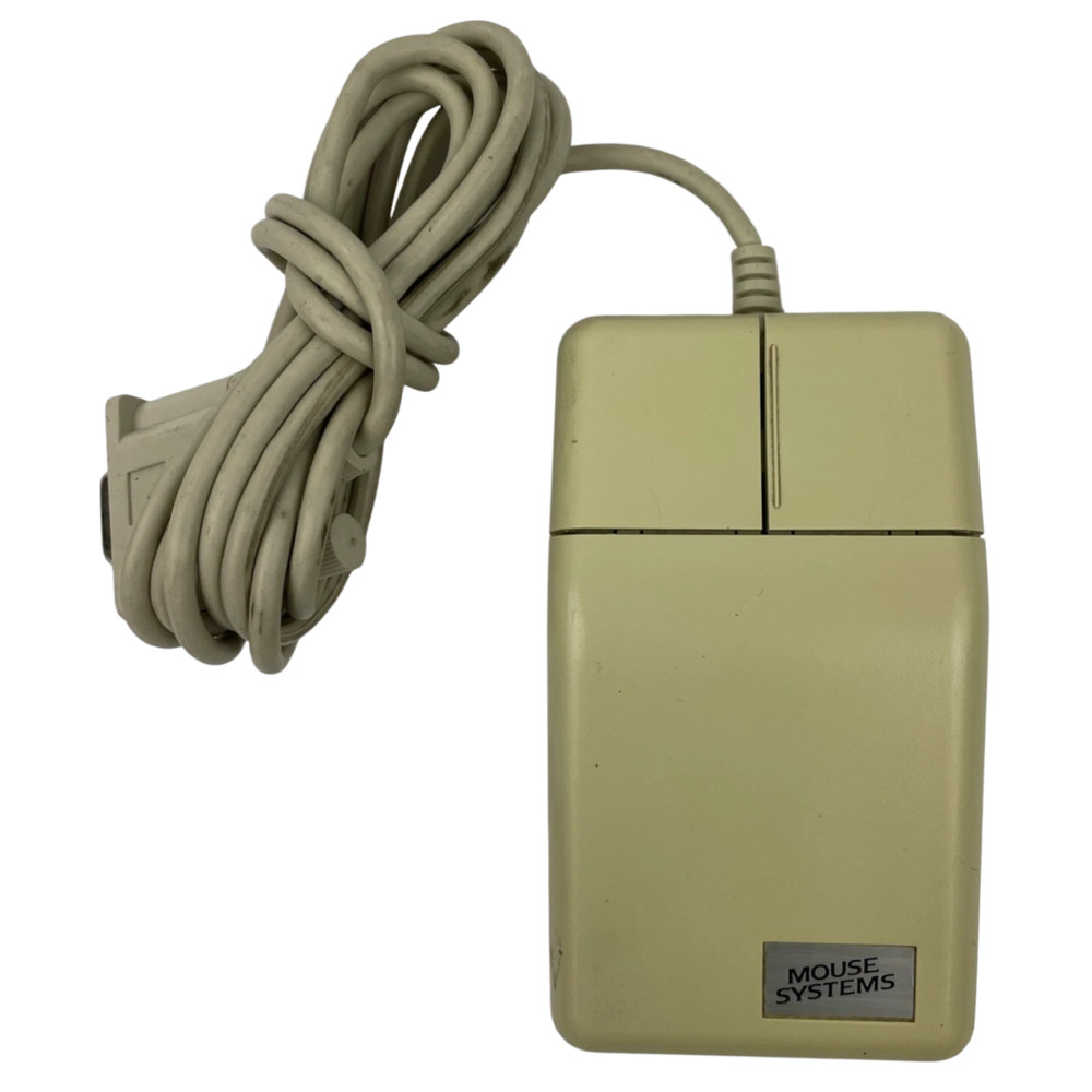Mouse Systems 2-Button Trackball Serial Retro Computer Model M10 9 Pin Vintage