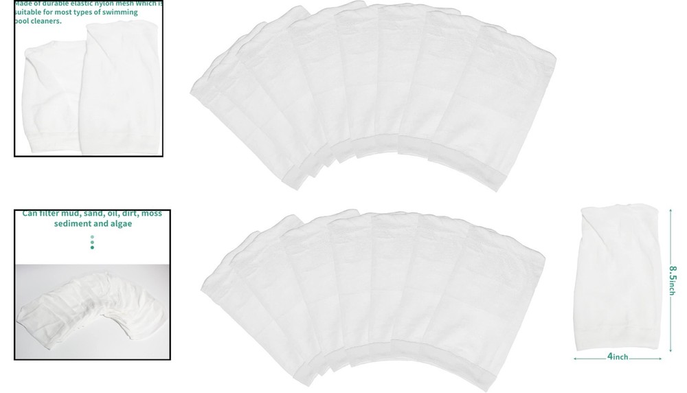 High Efficiency Pool Vacuum Micro Filter Bags 15 Pack for Water Tech Models