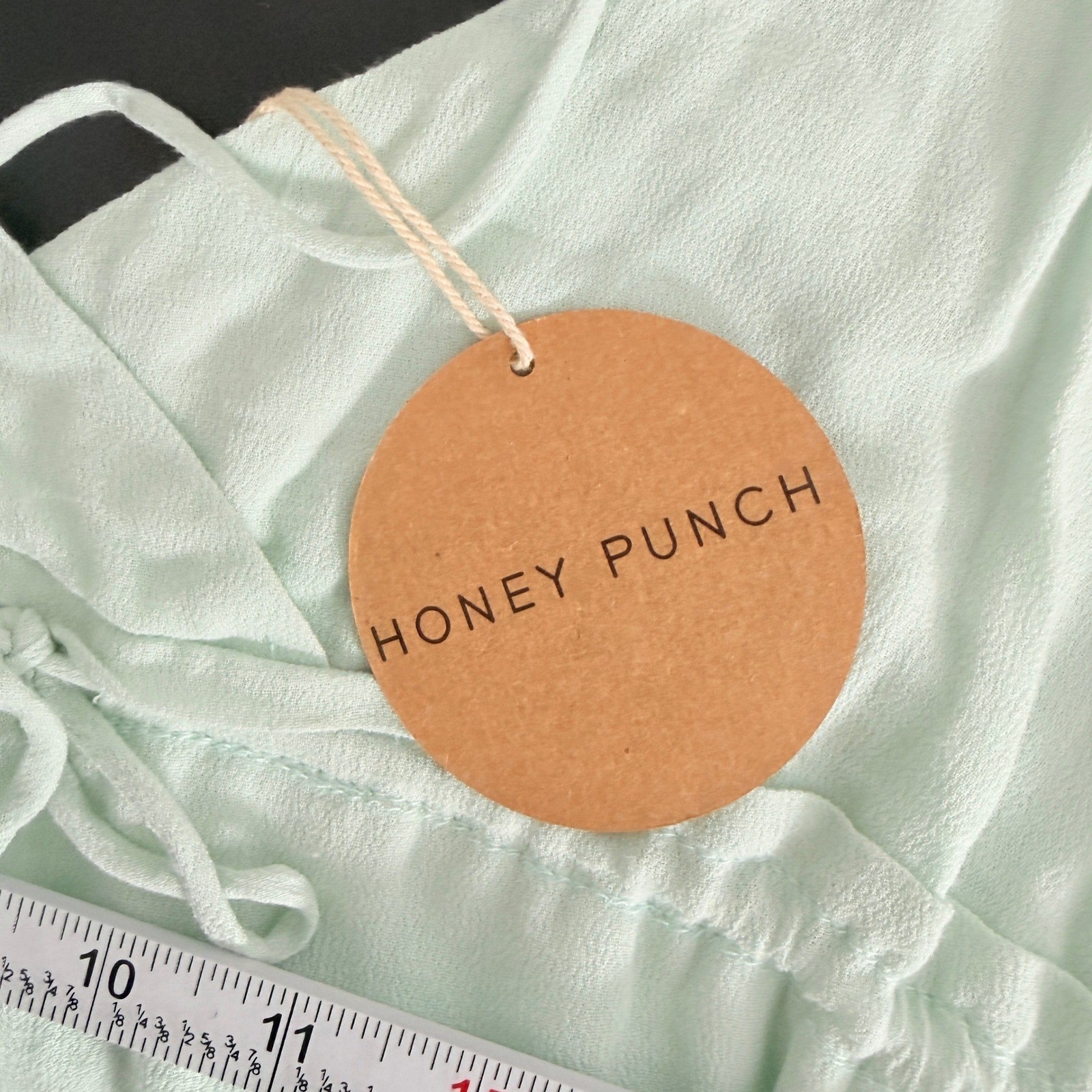 Honey Punch Anthropologie New Small Fairy Y2K Mint Green Lace Tassel Cami Top