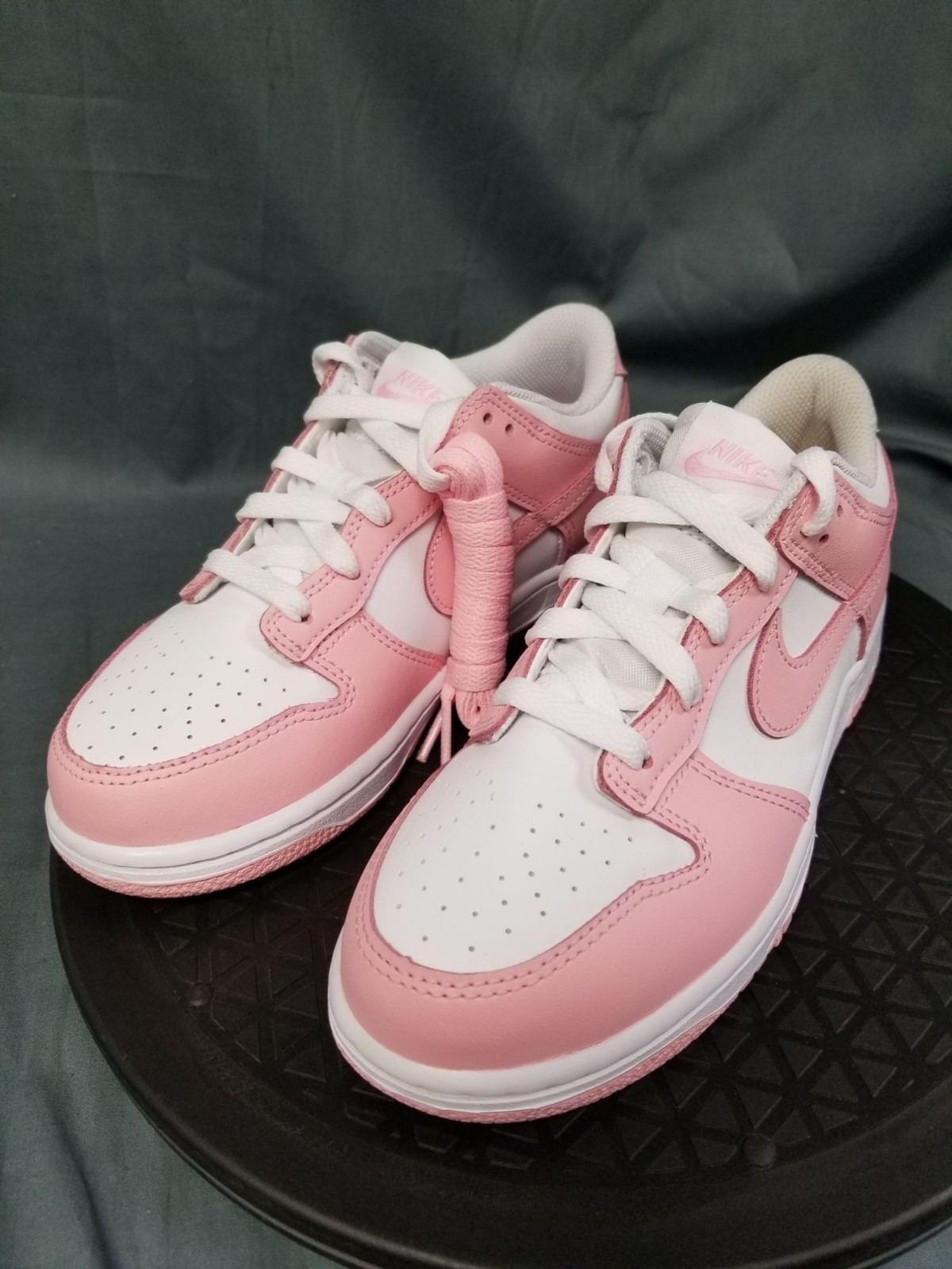 Nike Dunk Low (PSE) Sneakers White Soft Pink Girls Size 3Y NEW NO BOX!