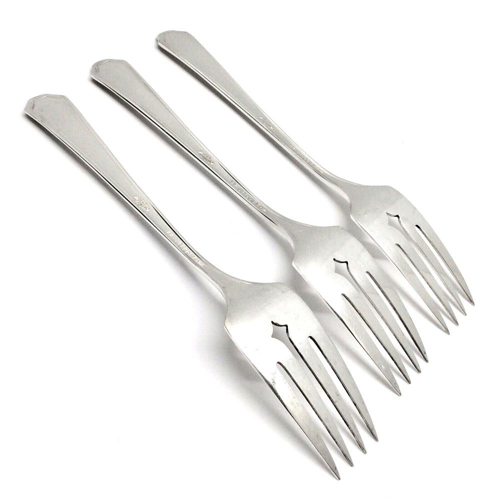Oneida Ltd BERKELEY Wm A Rogers 1929 Silverplate 3 Salad Forks Flatware