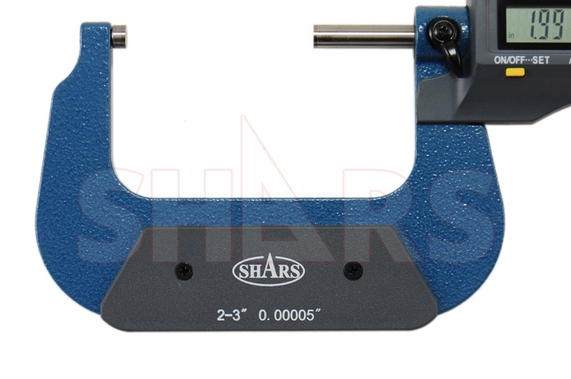 Shars 2-3" 0.00005" Digital Electronic Outside Micrometer Carbide Tip P]