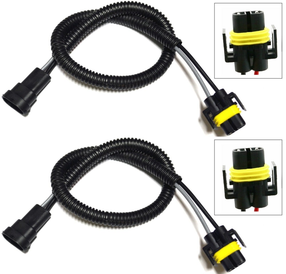 Extension Wire P S 894 Two Harness Fog Light Bulb Socket Plug Connector Replace