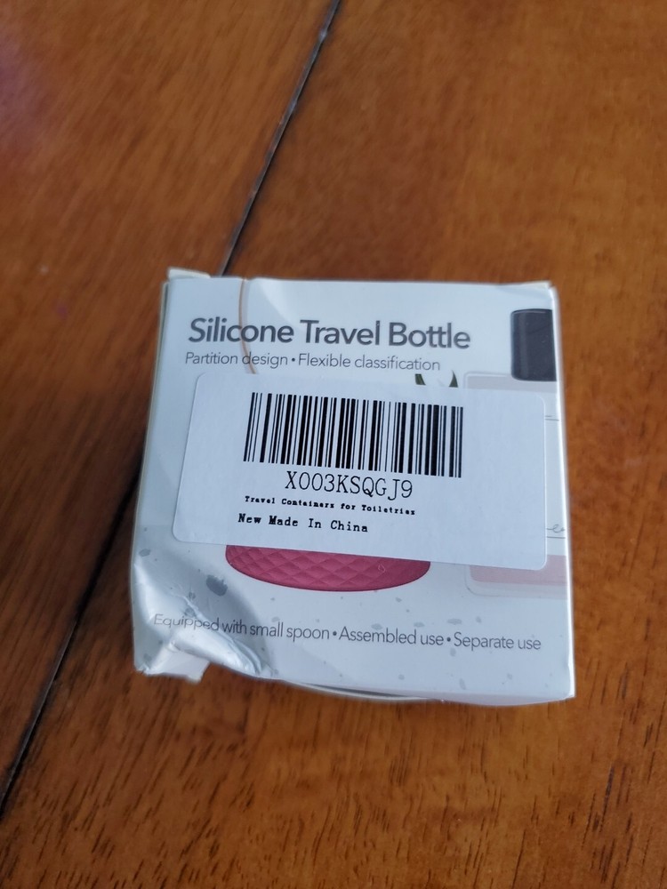 Travel Silicone Makeup Containers SetRefillable Empty Silicone Cream Jars wit...