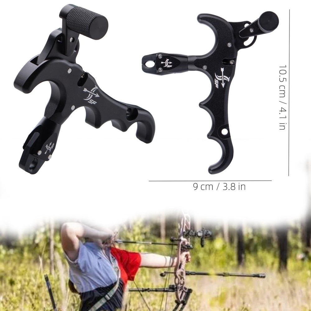 Bow Release for Compound Bow, 4-Finger Archery Release Trigger, 360° Rotatabl...