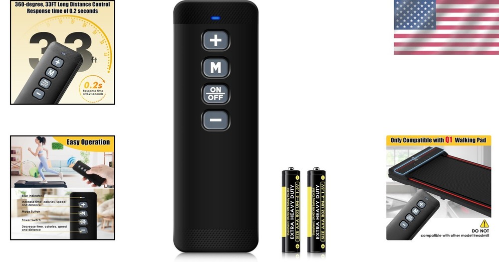 Treadmill Remote Control Replacement, Walking Pad Remote Replacement Only Com...