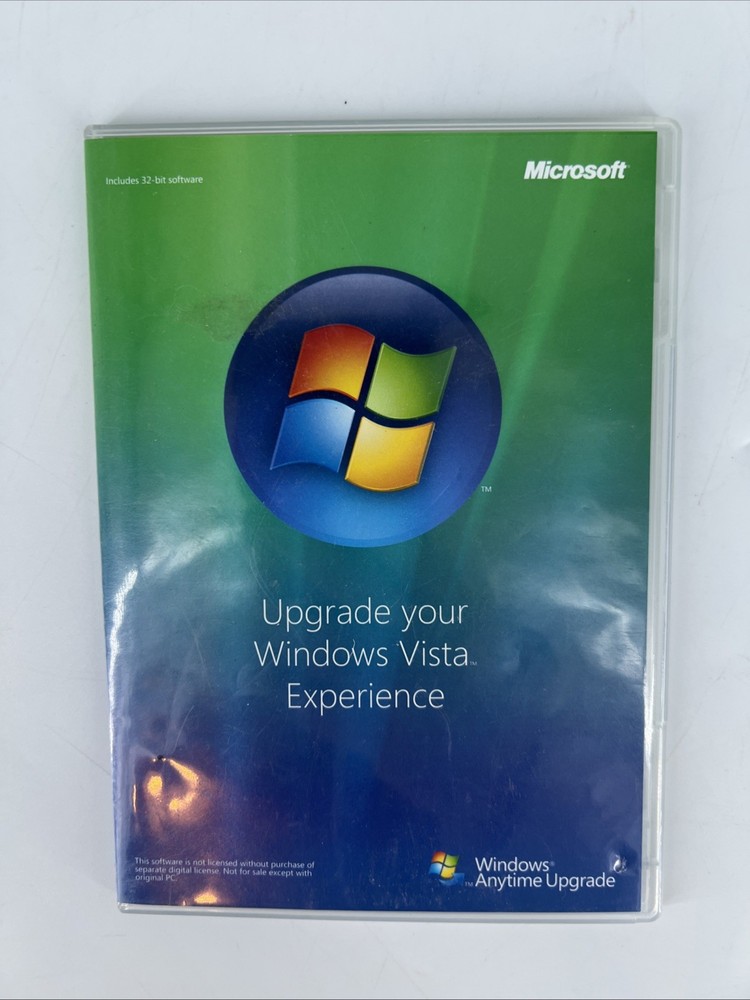 Microsoft Windows Vista Experience Anytime Upgrade Disc 32 Bit DVD
