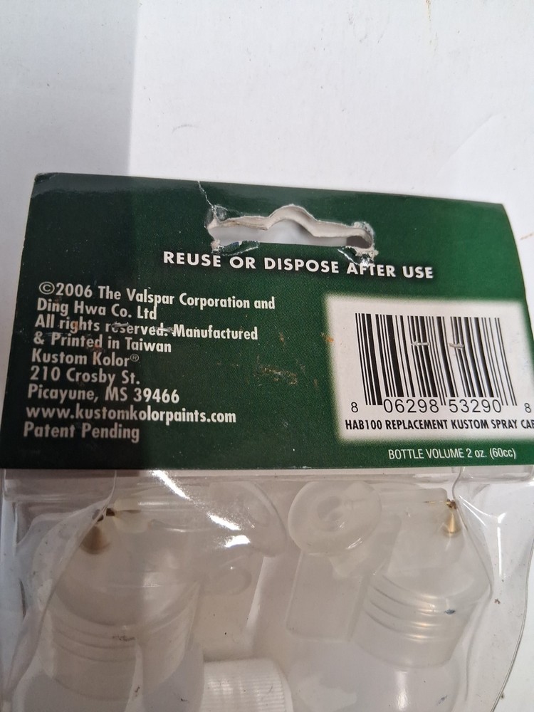 Kustom Kolor HAB100 replacement spray caps use with Compressor Color ￼