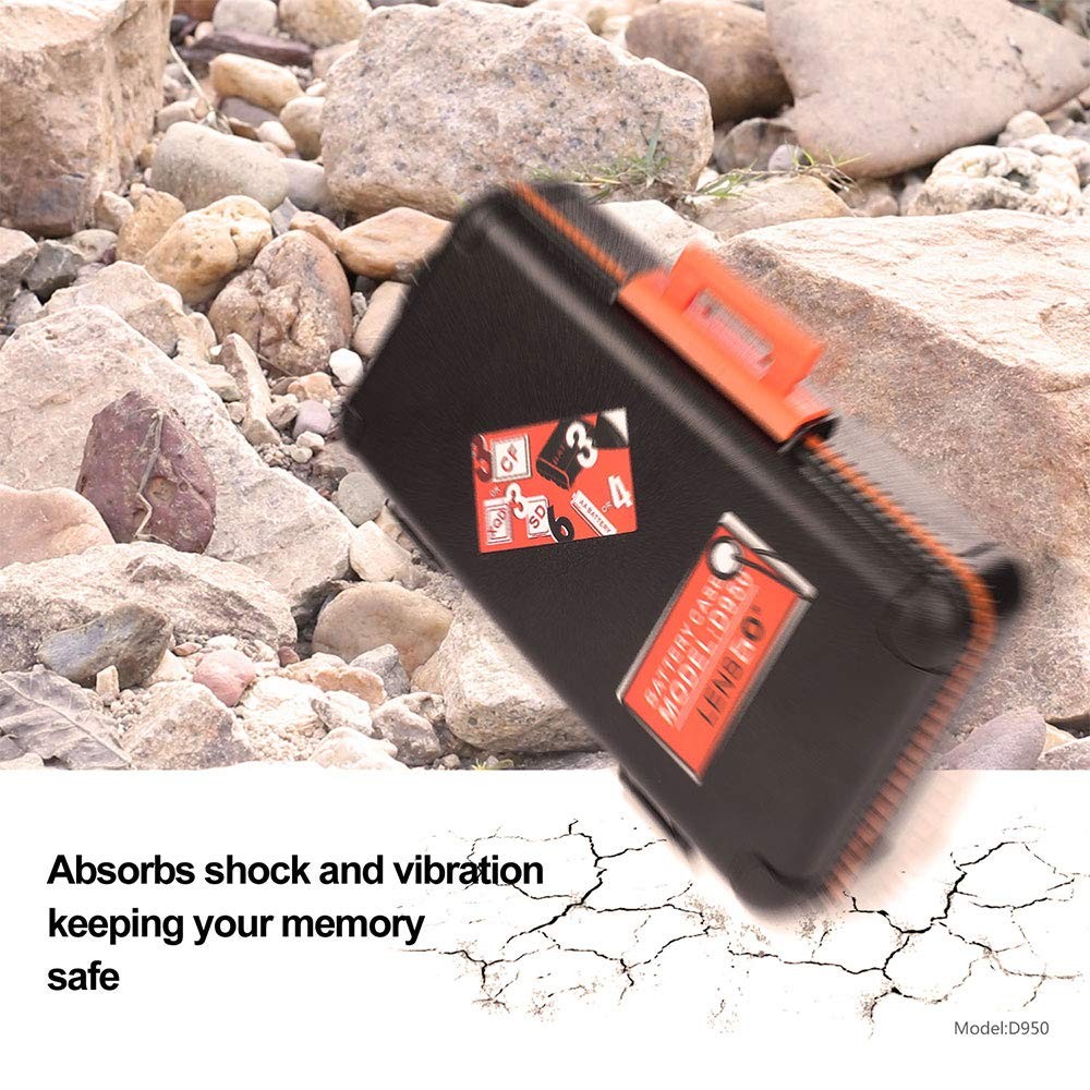 Camera Battery Memory Card Case Memory Card Hard Protector Case Water-Resista...