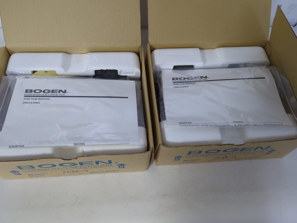 BOGEN COMMUNICATIONS ZONE PAGING MODULE ZPM-3