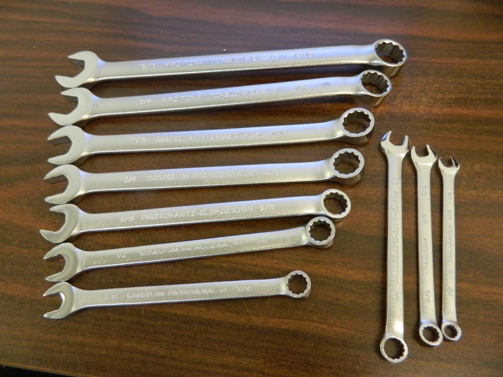 PROTO Combination Wrench Set: 10pc
