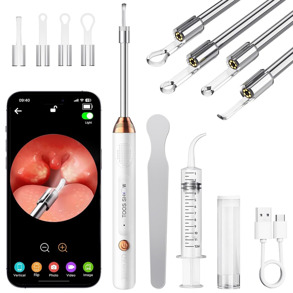 Tonsil Stone Remover with Camera 1080P Visual Tonsil Stone Removal Kit