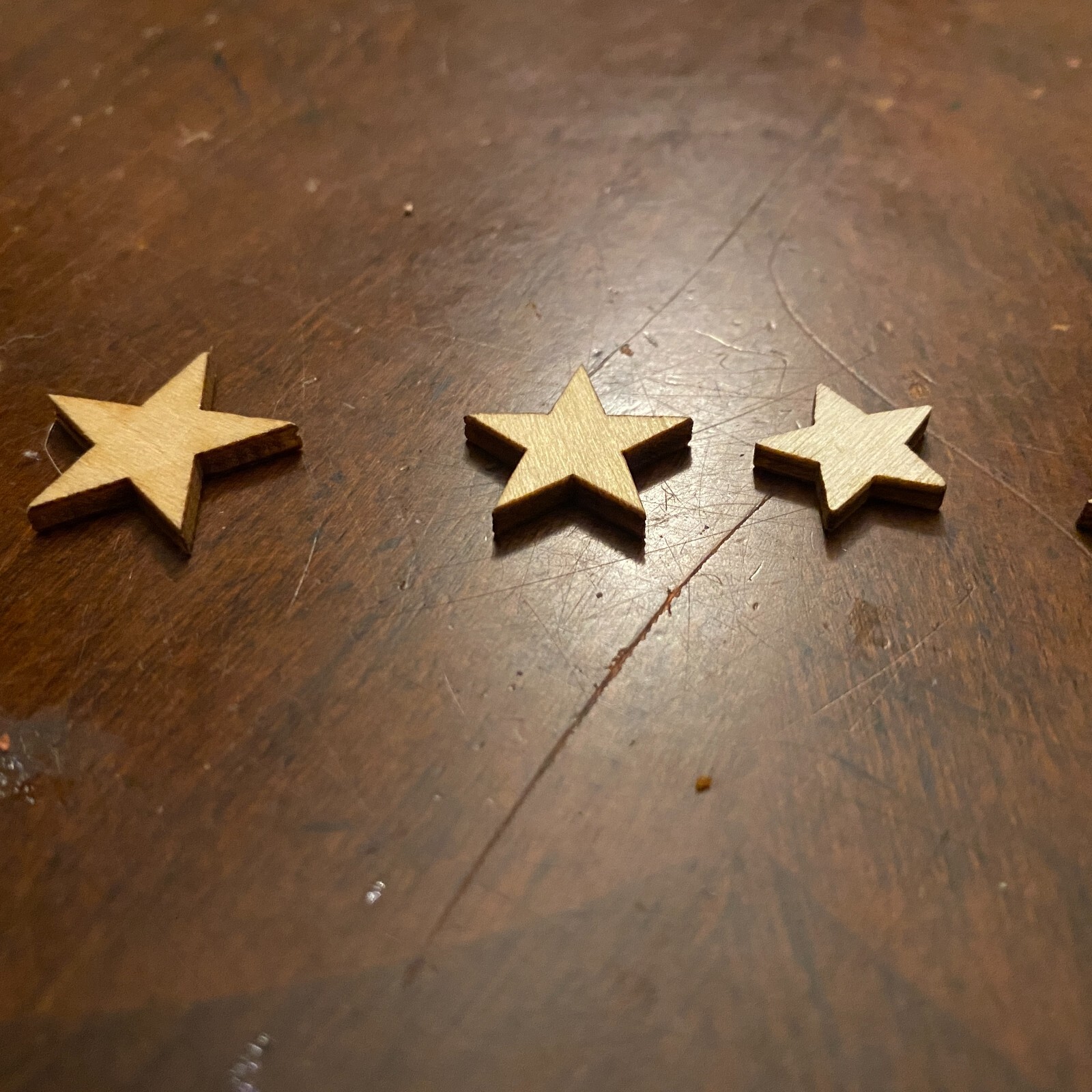 Small Wooden Stars, Pkgs of 10,20,30, Laser Cut, crafts, scrapbook $10=Free Ship