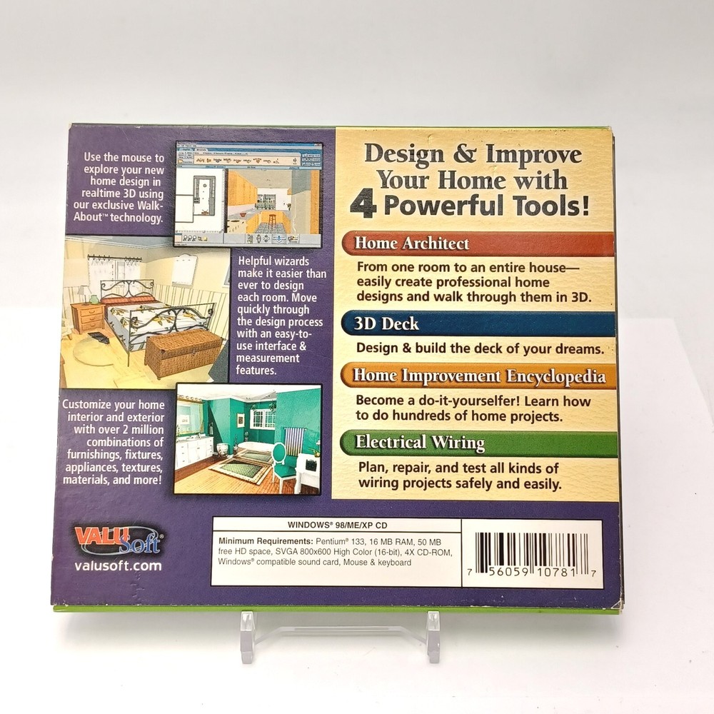 Custom 3D Home 4 Complete Products Valusoft PC CD-ROM 2004. Pre-owned