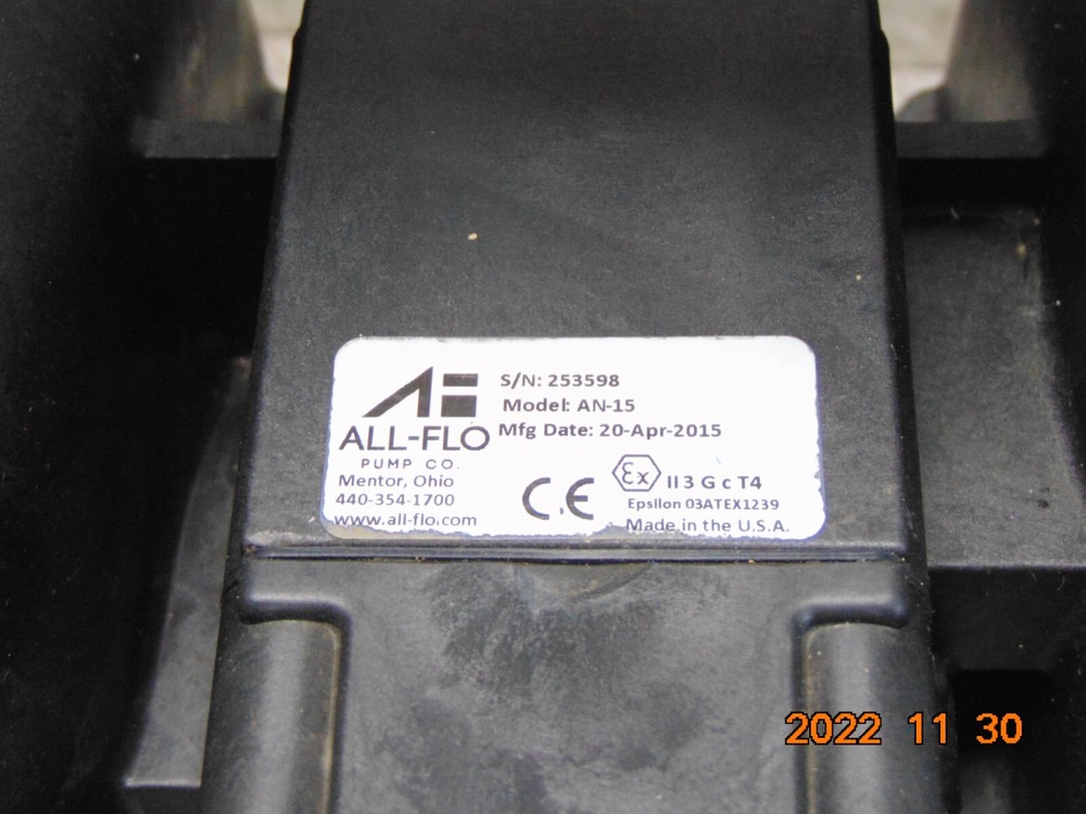 ALL-FLO AN-15 1-1/2" DIAPHRAGM PUMP THREADED FLANGE