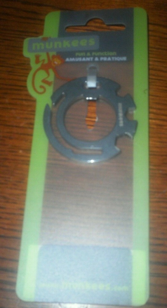 Munkees Carabiner Key Chain Function Camping Scouts Hiking Card Tool Fun Bike