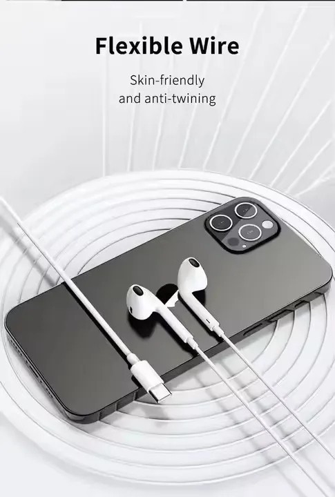 USB-C Type C Wired Headphones Earbuds for iPhone 16 15 Pro Max Plus, Samsung New