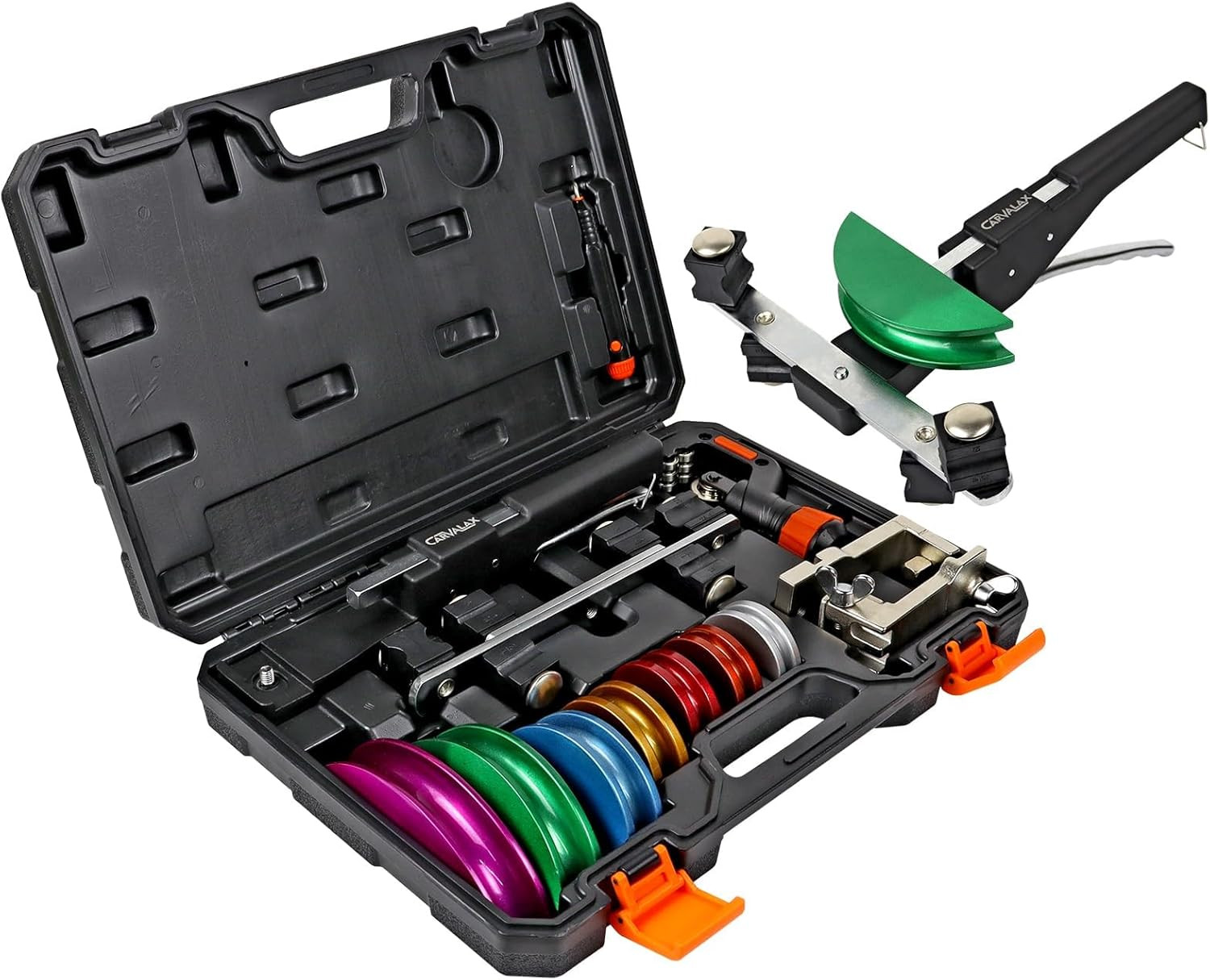 CAVALAX 90° Ratcheting Pipe Bender Set for HVAC, 1/4” to 7/8” O.D.