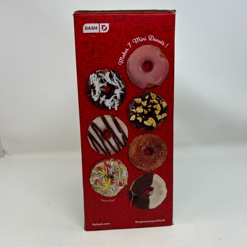 Dash Express Mini Donut Maker Non-Stick 7-Donut Capacity Non-stick Surface