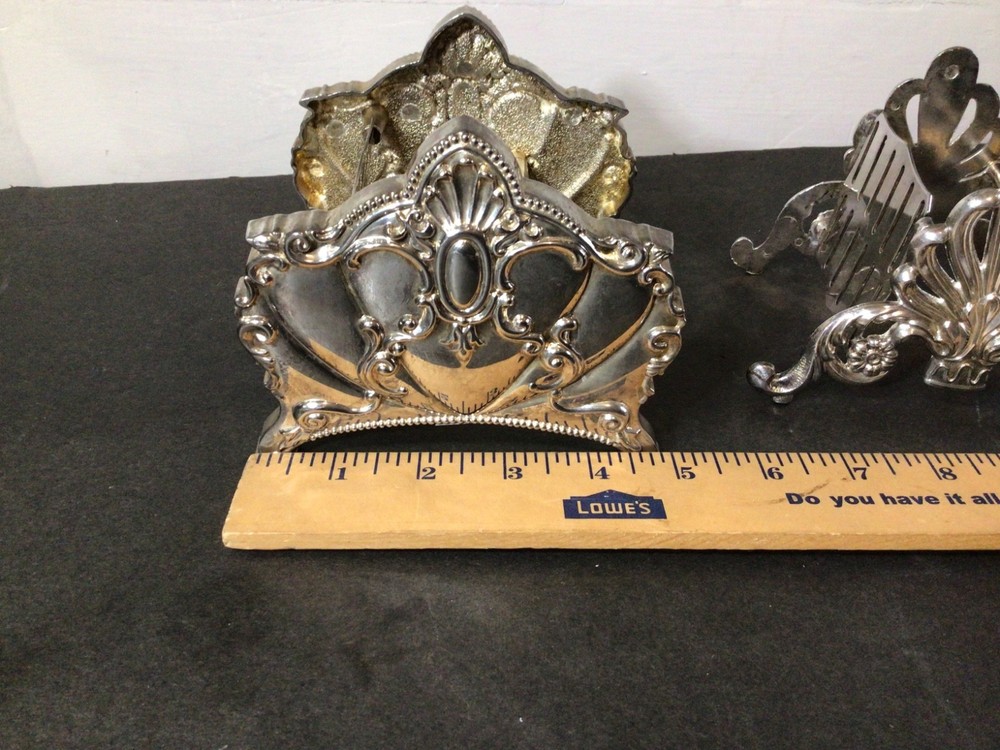 Silver Plate SilverWare Caddy x2