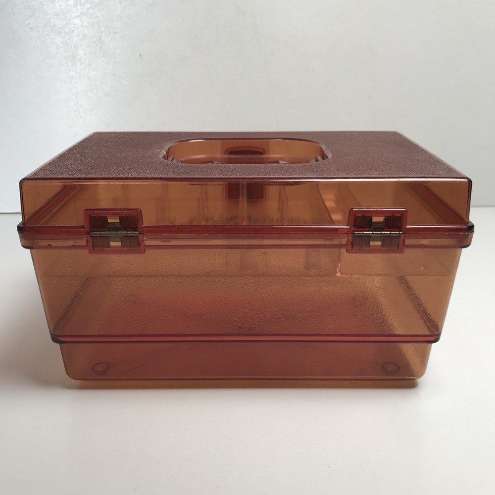 Vintage Plastic Sewing Basket Case ( RARE )