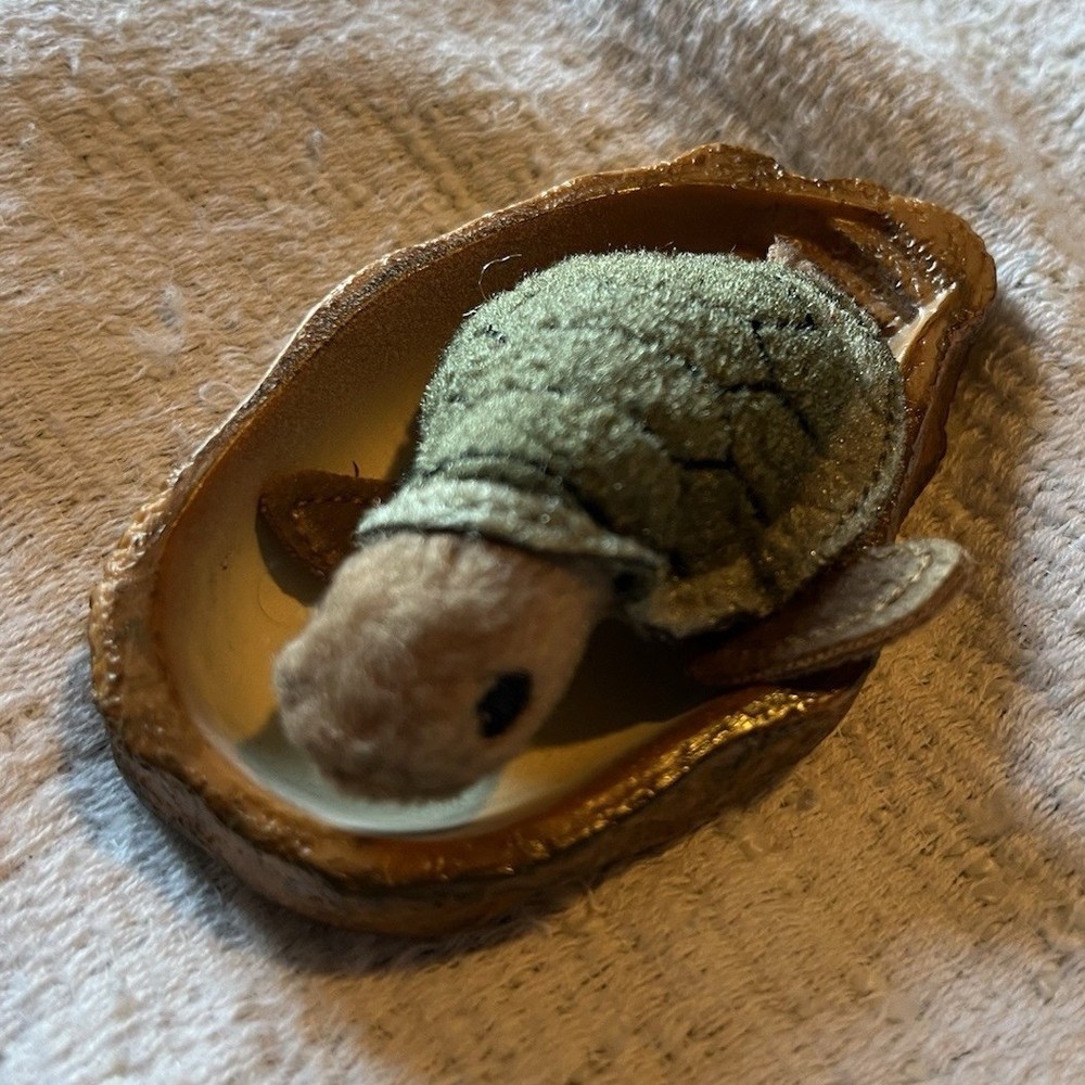 Our Generation Fabric Turtle Figurine with Resin Shell Base