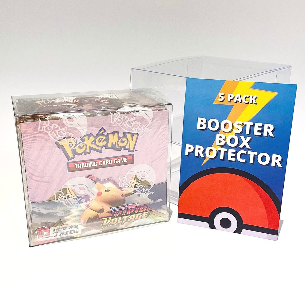 Pokemon Booster Box Protective Case (5 Pack) - Clear Plastic Display Box for ...