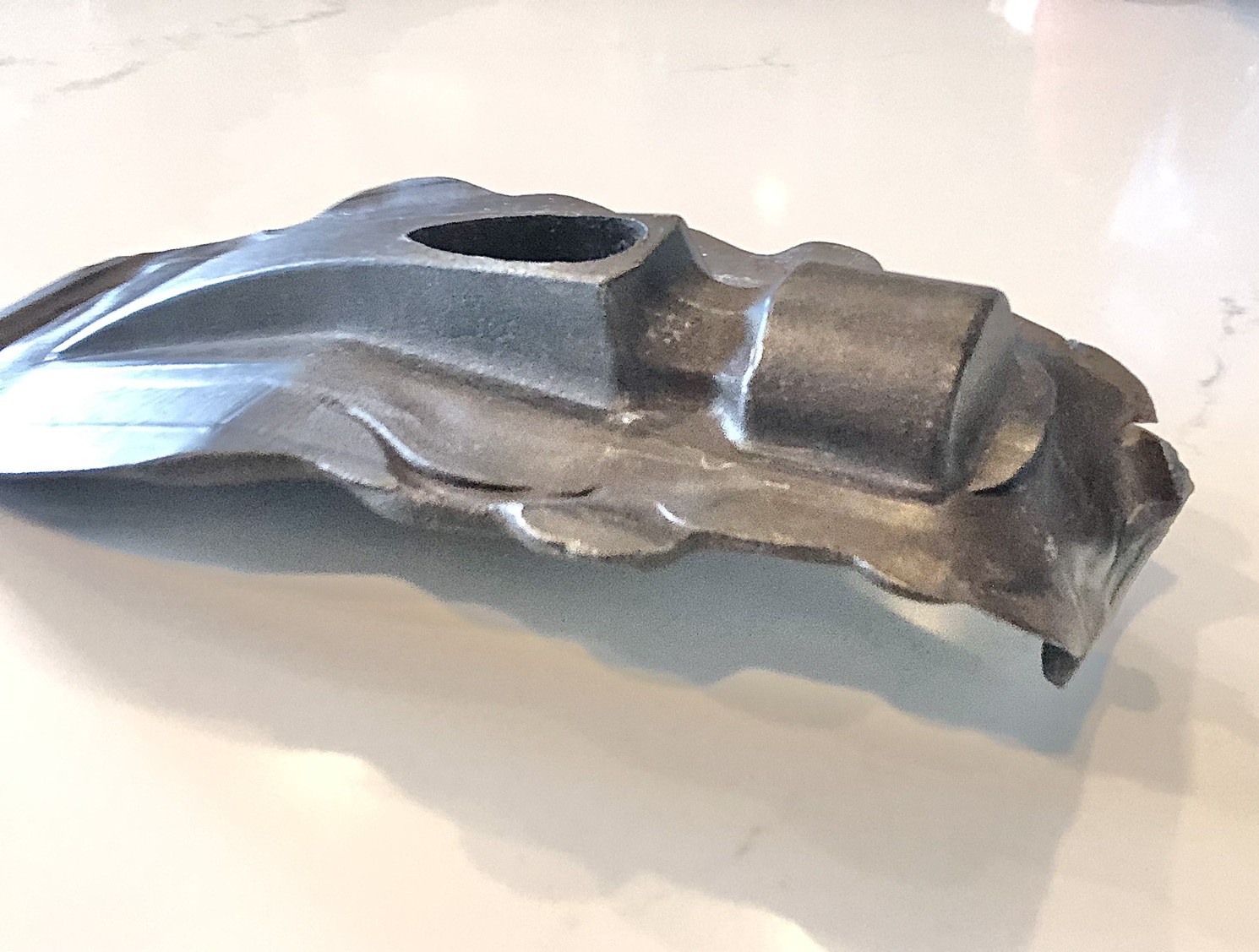 1920s Metal Hammer Forging, Antique Tool Claw Hammer Head, Forged Mold RARE