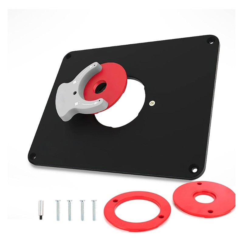 Practical Predrilled Router Table Insert Plate Set Includes Mounting Hardware
