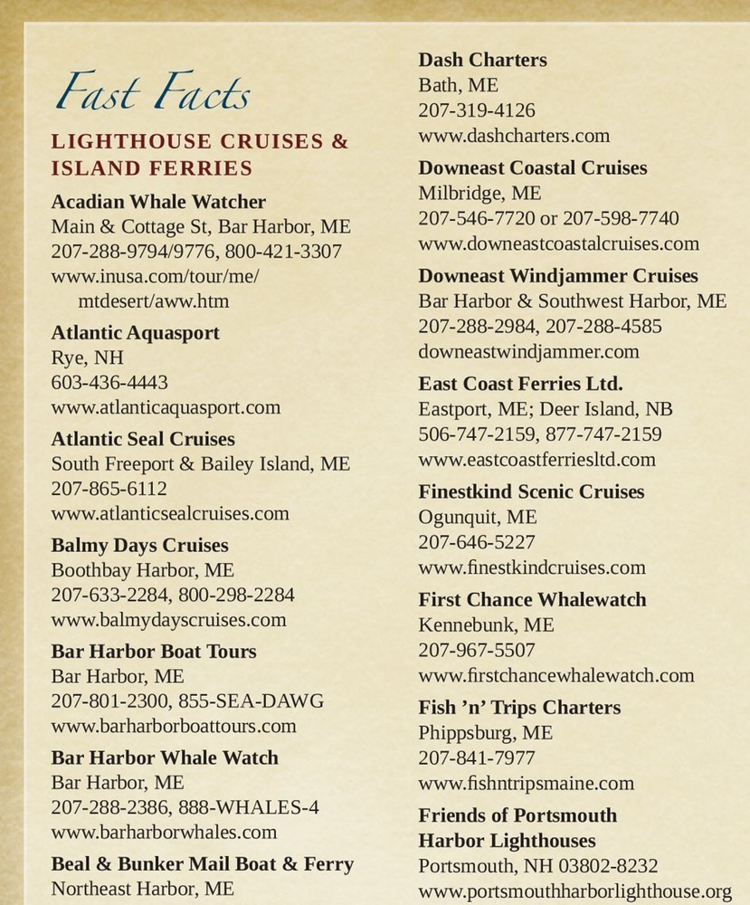 Maine Lighthouses Illustrated Map & Guide