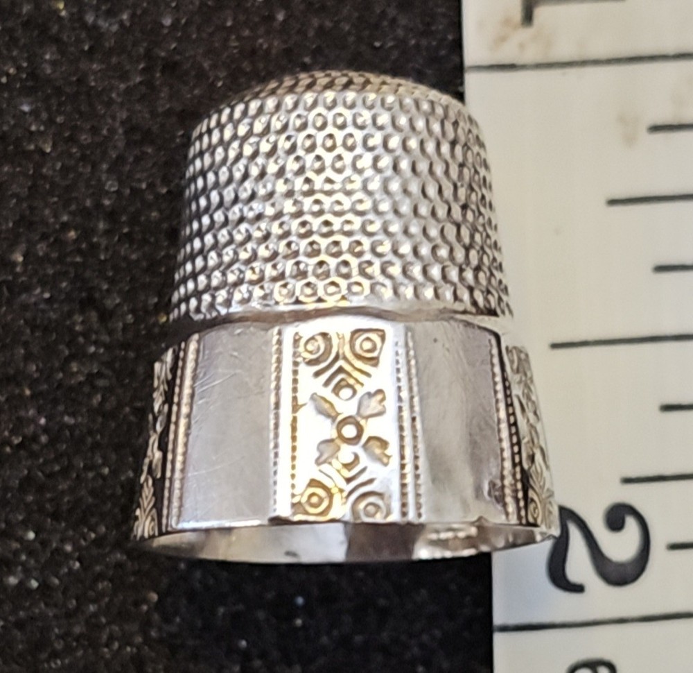 ANTIQUE 925 STERLING SILVER THIMBLE MARKED INSIDE