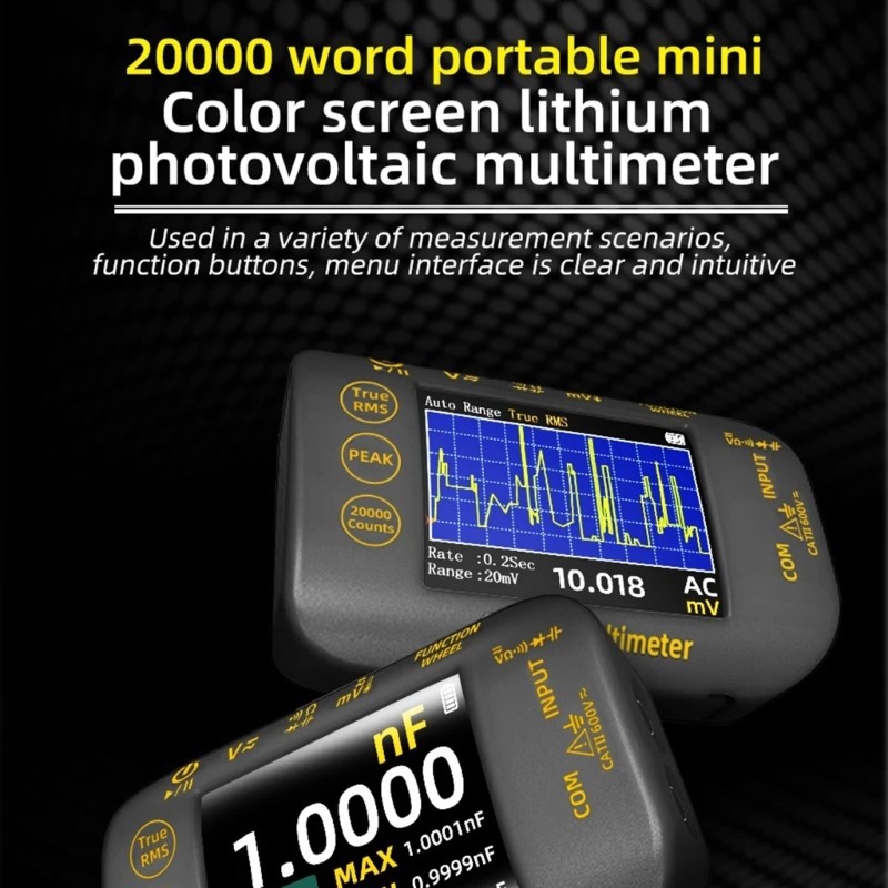 High Precisions Multitester Digital Multimeter Temperature Tester 20000 Counts