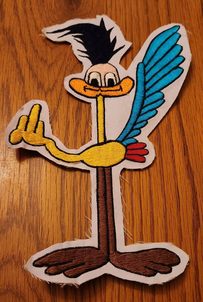 Roadrunner Patch Giving The Bird Vest Biker Bird