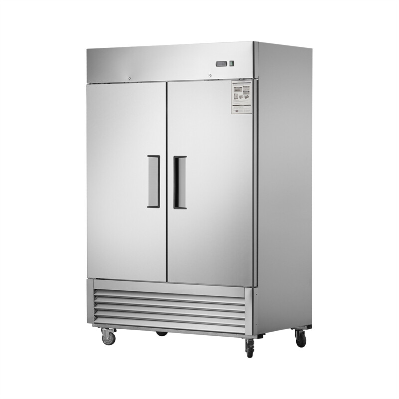 54" Commercial Merchandiser Refrigerator 2 Solid Doors 42.2Cu.ft for Restaurant