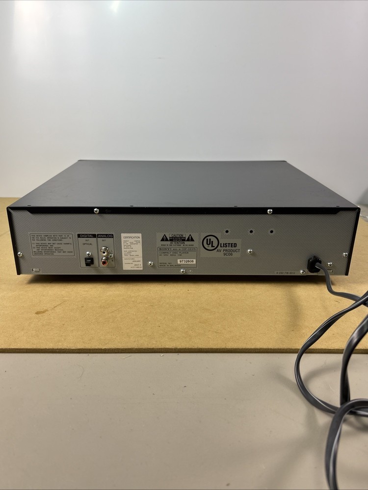 Sony CDP-CE375 Compact Disc 5 Disc CD Player Multi Changer Carousel No Remote