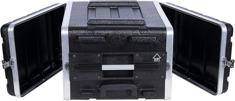 Crossrock Stackable 5U Rack Case, Standard 19.25” Depth, Polyethylene Hard-Black