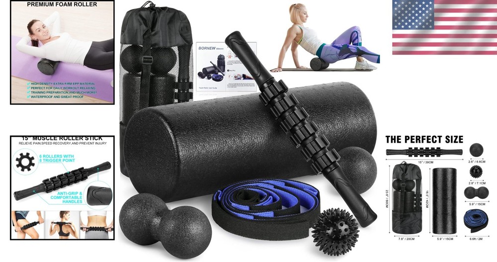Foam Roller and Massage Tools Set for Enhanced Performance & Flexibility
