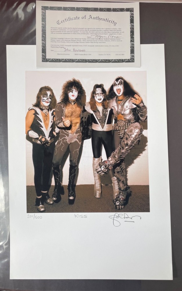 1976 KISS John Rowlands Signed & Numbered Photo Varsity Stadium Destroyer Ace