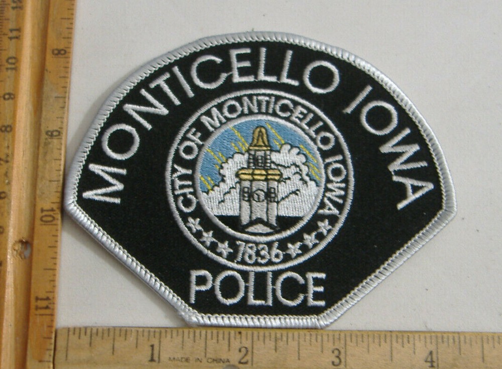 MONTICELLO  IOWA FABRIC PATCH