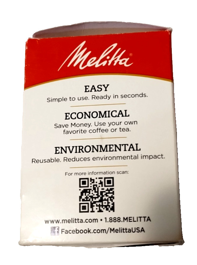 Melitta Coffee JavaJig Reusable Coffee Filter System 2 Reusable Cups Open Box